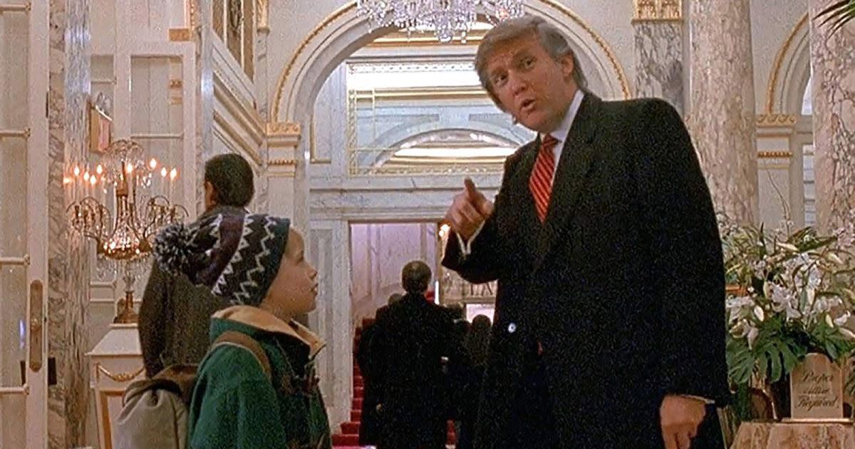 Macaualy Culkin and Donald Trump in "Home Alone 2: Lost in New York" (20th Century Fox)