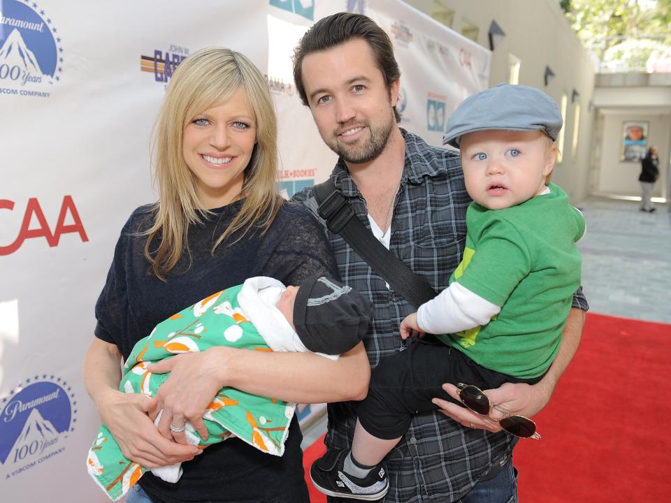Kaitlin Olson and Rob McElhenney attend the Milk + Bookies' Third Annual Story Time Celebration at Skirball Cultural Center on April 15, 2012 in Los Angeles, California