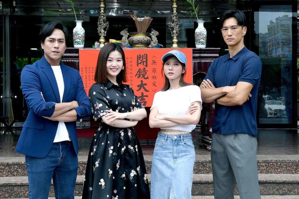 0619 華視、公視台語台新戲《無罪推定》－主要演員（左起）莊凱勛、 楊小黎、蔡黃汝、 鍾承翰一同出席開鏡記者會。