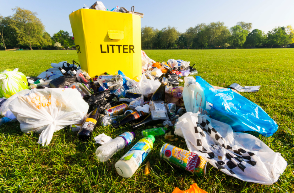 <em>Bags of rubbish were left after people descended on the London park for the holiday weekend (SWNS)</em>