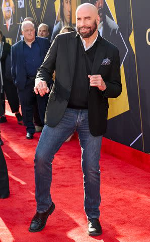 <p>Gilbert Flores/Variety via Getty </p> John Travolta on April 18, 2024 in Los Angeles, California.