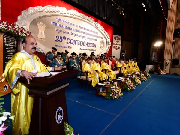 Karnataka Chief Minister Basavaraj Bommai at the event in NIMHANS (Photo/Twitter)