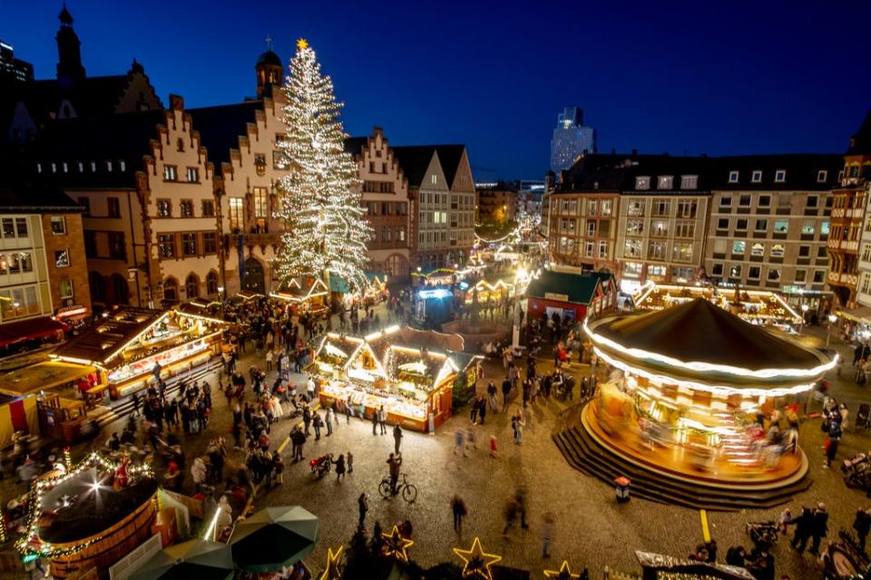 A Christmas market in Frankfurt  (AP)