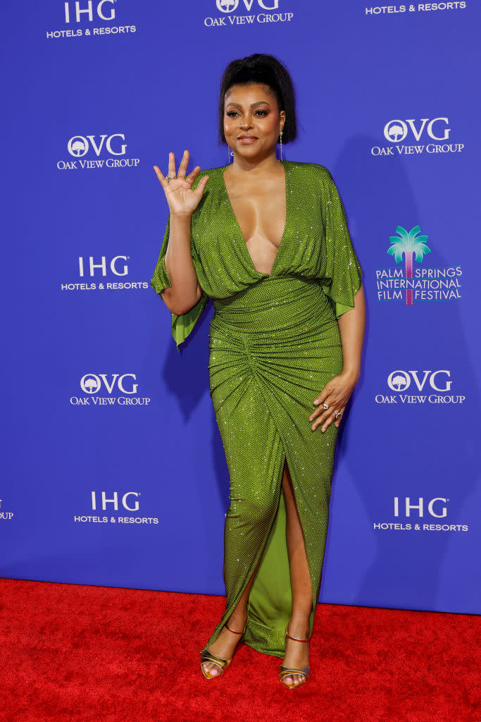 Taraji P. Henson, Alexandre Vauthier gown, 2024 Palm Springs International Film Awards, Jan. 4 in Palm Springs, California