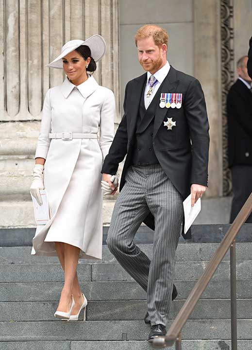 Duke and Duchess of Sussex at Platinum Jubilee celebrations