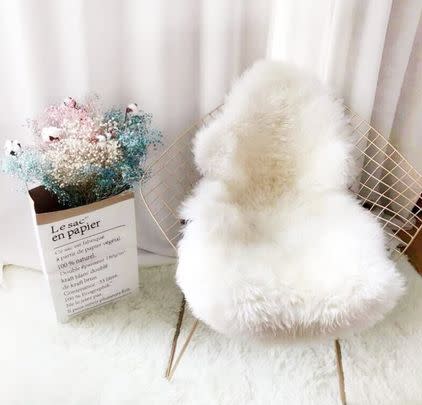 Cover cold seats with soft and cosy faux sheepskin rugs