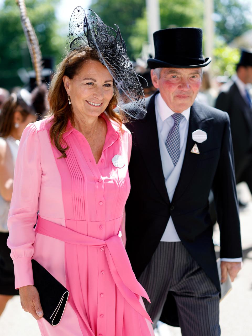 Carole and Michael Middleton also attended day one of the races.