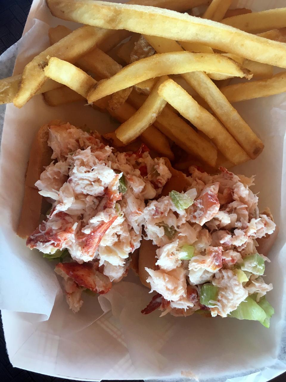 Champlin's Seafood, in Narragansett, follows the classic recipe — cold lobster, warm buttery bun, with a little bit of mayo, iceberg and celery.