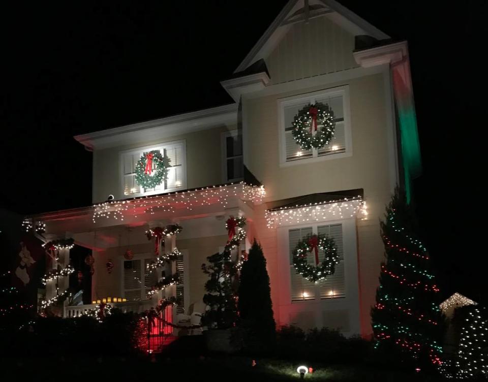 McAdenville, roughly 15 miles west of Charlotte, is known for its light displays.