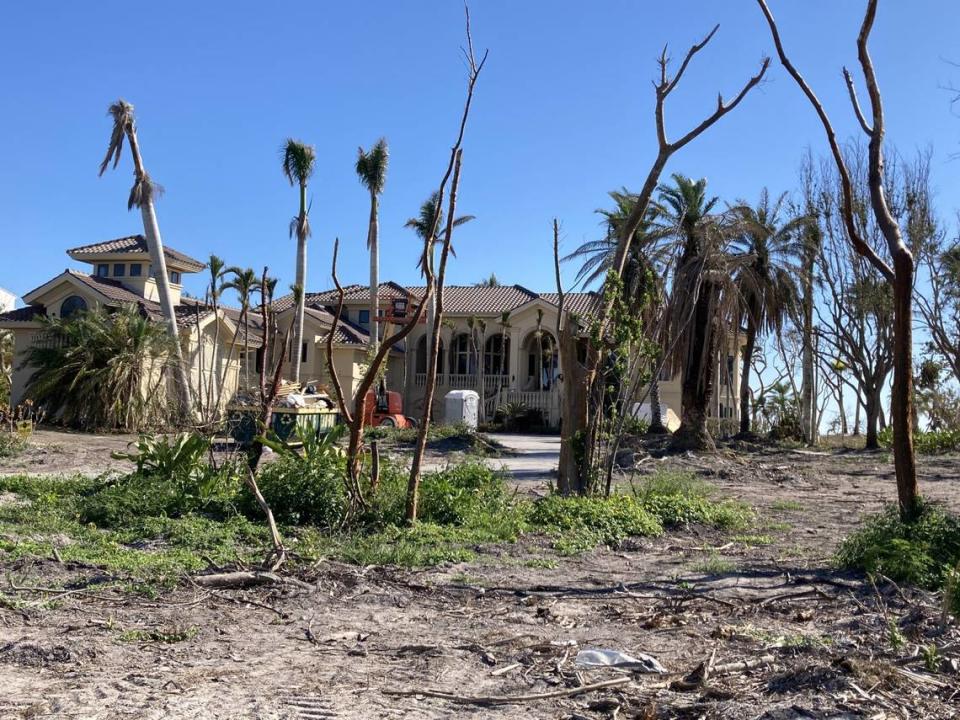 Sanibel posted the most expensive home sale in its history weeks after Hurricane Ian. This West Gulf Drive home sold for $11.7 million. It did not suffer major damage in the hurricane, but the formerly lush landscaping was ravaged.