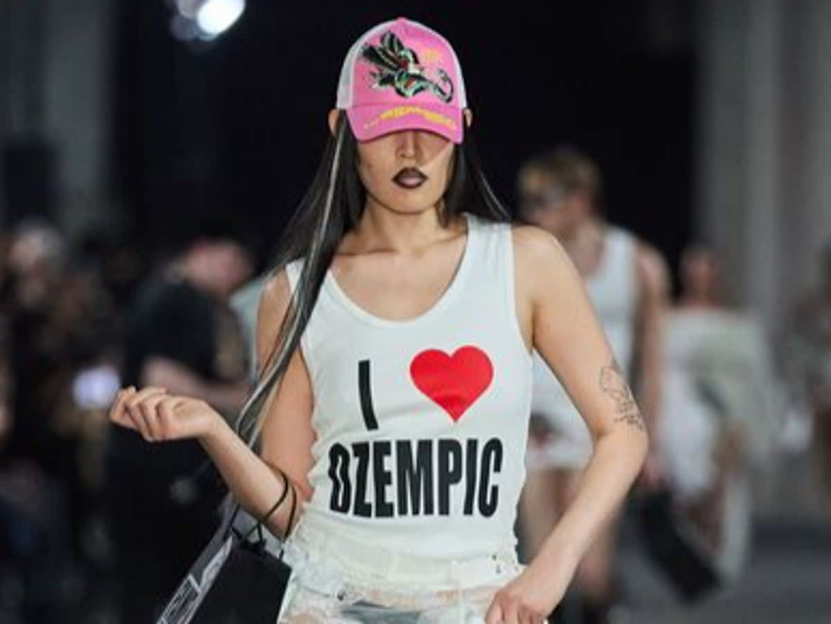 Fashion brand faces backlash for Ozempic tank top debuted at Berlin