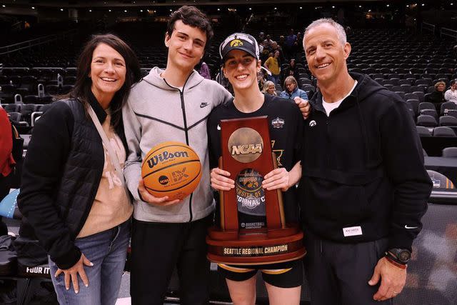 <p>Caitlin Clark/Instagram</p> Caitlin Clark with her brother and parents.