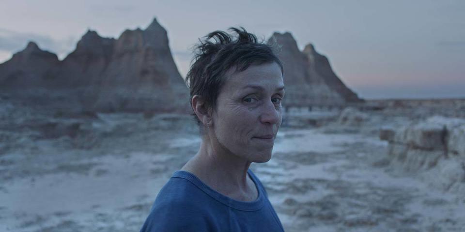 Frances McDormand in the movie "Nomadland."