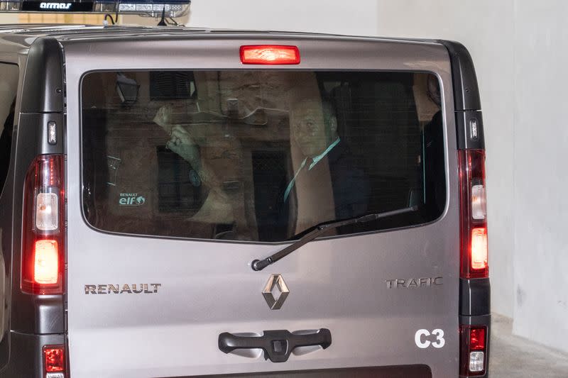 FILE PHOTO: George Degiorgio, the man accused of detonating a car bomb that killed prominent Maltese journalist Daphne Caruana Galizia in 2017, leaves the Courts of Justice in Valletta