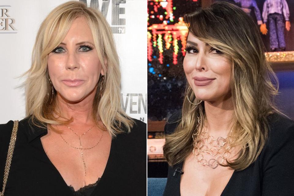 Vicki Gunvalson and Kelly Dodd | Daniel Boczarski/Getty; Charles Sykes/Bravo/NBCU Photo Bank/NBCUniversal via Getty