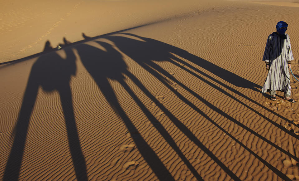 Shadows in desert