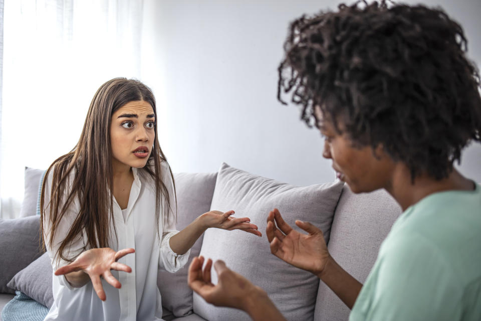 Two women arguing