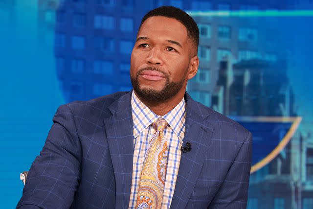 <p>Michael Le Brecht II/ABC via Getty</p> Michael Strahan on 'Good Morning America' on March 21, 2023