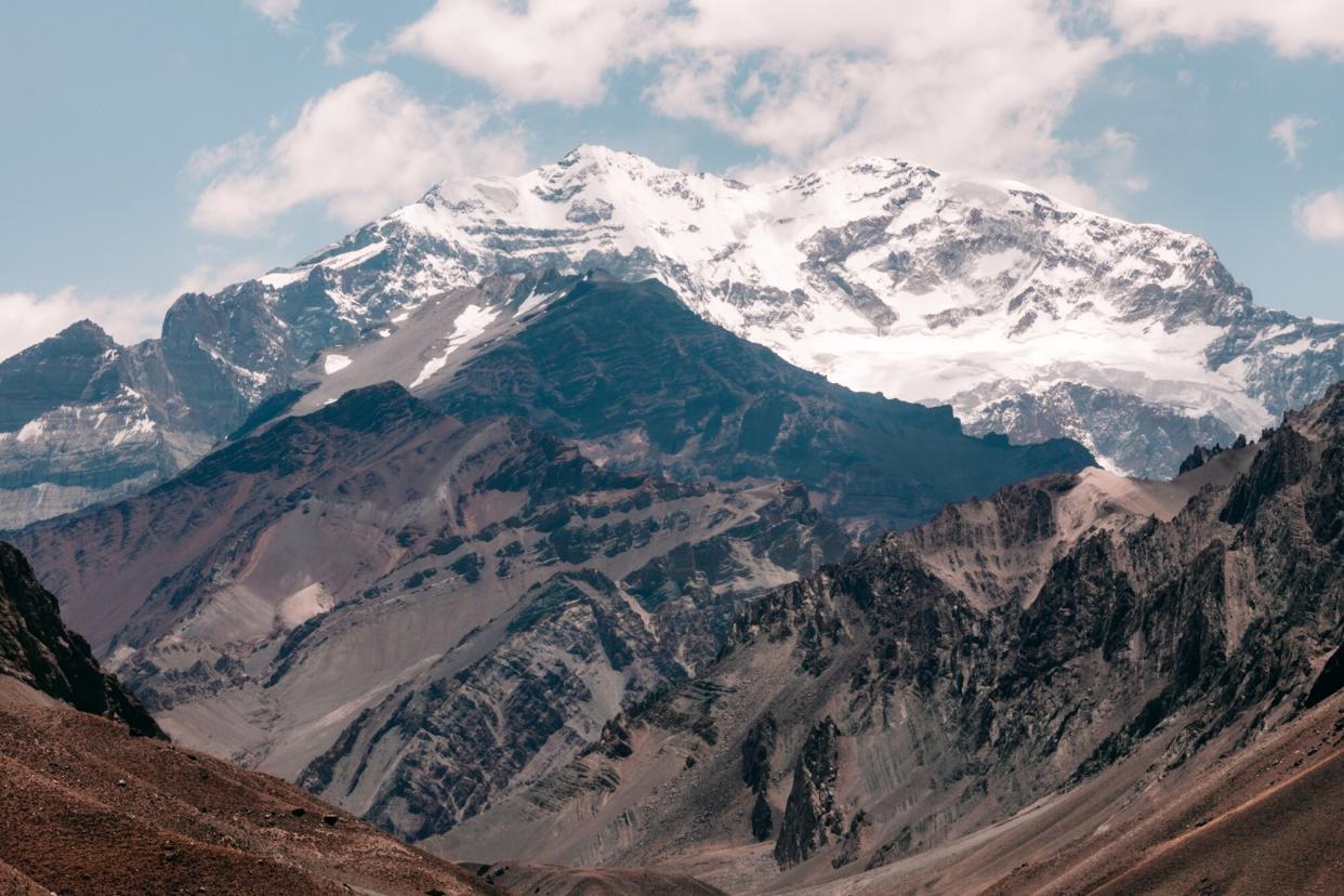 Aconcagua from the base in Argentina