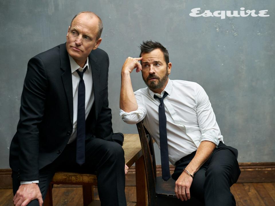 Woody Harrelson and Justin Theroux (Mark Seliger / Esquire)
