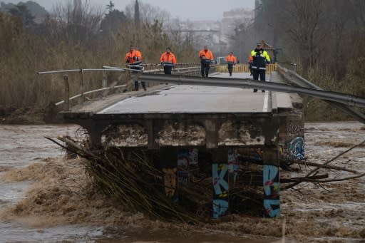 Damage left in the wake of Storm Glora in Spain, where the prime minister has blamed climate change for "more and more destructive" weather