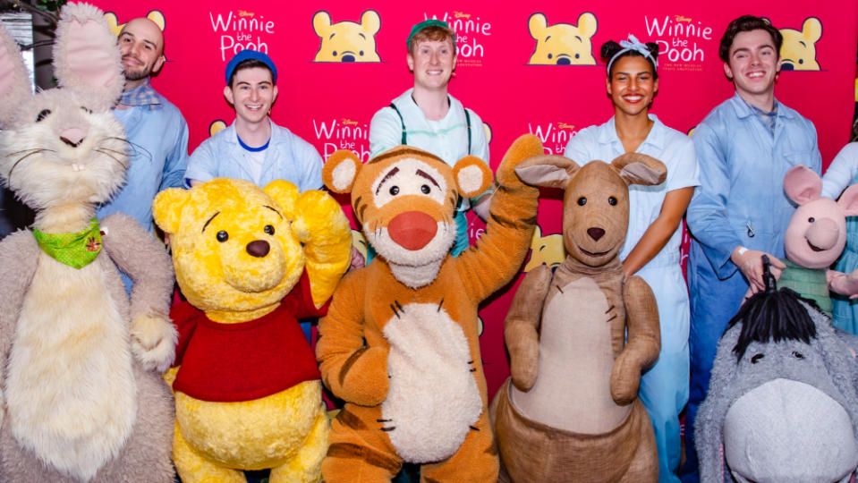 The cast of “Winnie the Pooh The Musical” (© Danny Kaan courtesy of Disney)