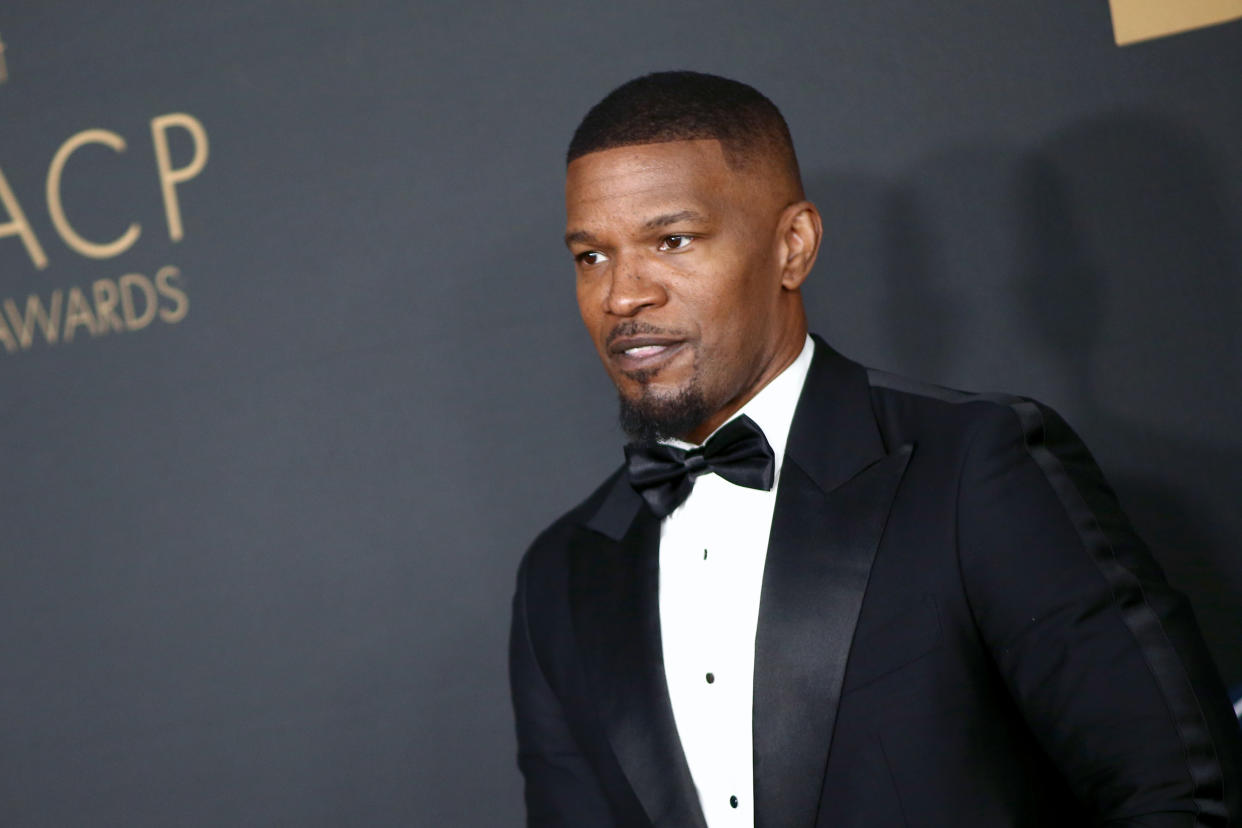 PASADENA, CALIFORNIA - FEBRUARY 22: Jamie Foxx attends the 51st NAACP Image Awards, Presented by BET, at Pasadena Civic Auditorium on February 22, 2020 in Pasadena, California. (Photo by Tommaso Boddi/FilmMagic)