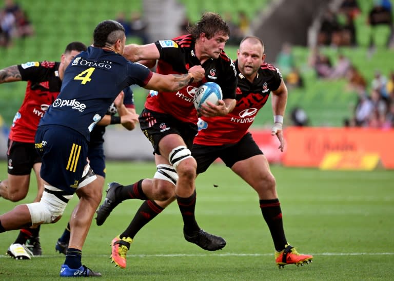 All Blacks loose foward Ethan Blackadder makes his first start this season for the Canterbury Crusaders after a calf injury (William WEST)