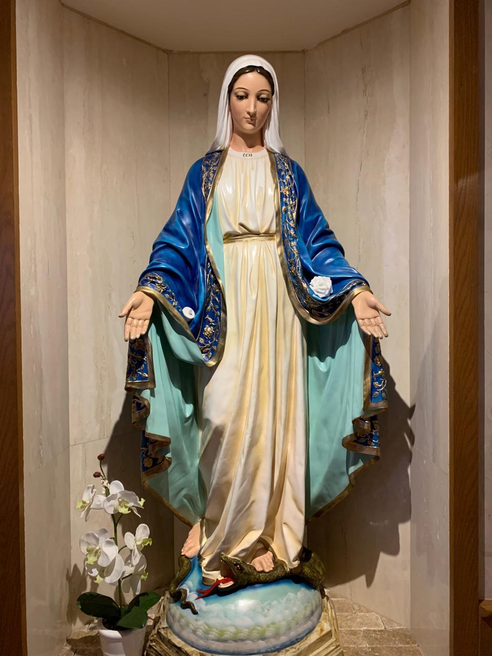 A statue of the Blessed Virgin Mary at St. Thomas More Catholic Church in Boynton Beach.