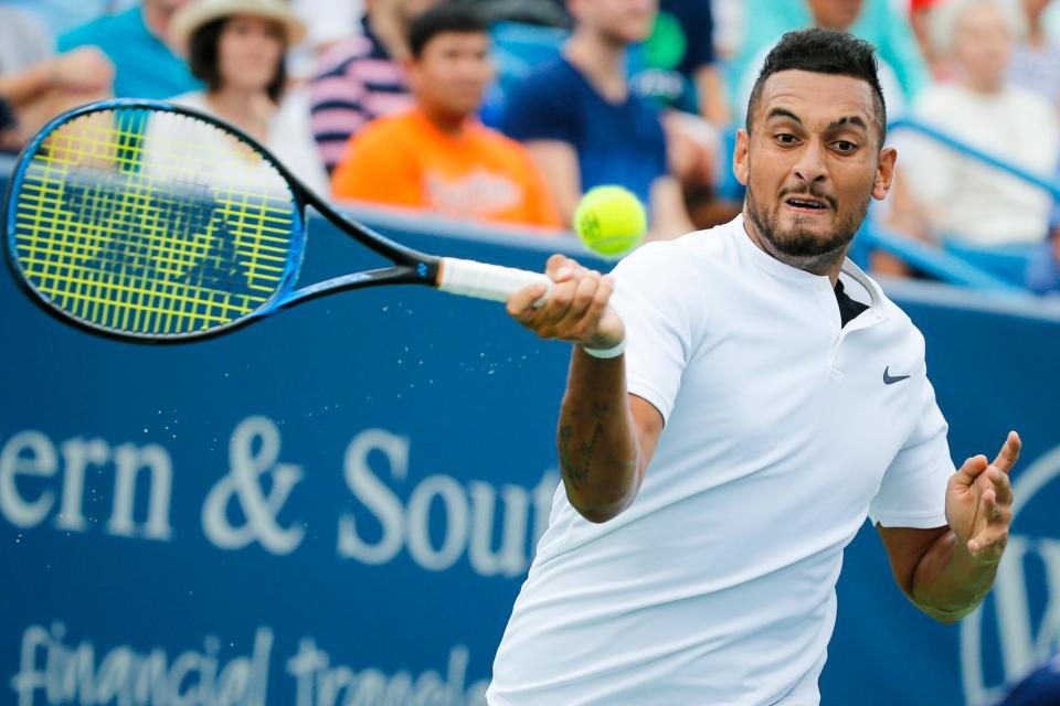 Nick Kyrgios defeated world No. 1 Daniil Medvedev last week in Montreal. The two could meet up in the quarterfinals of this week's Western & Southern Open.