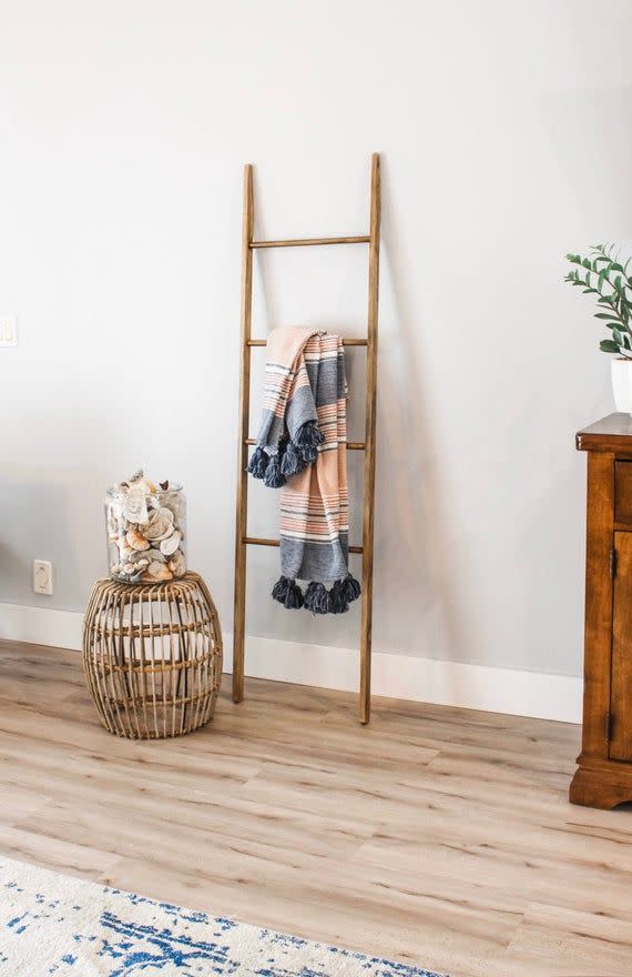 Modern Customizable Pine Farmhouse Blanket Ladders