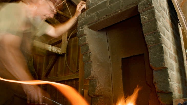 <span class="article__caption">Blacksmith at work, Herbert Hoover Historic Site</span> (Photo: NPS/John Eicher)