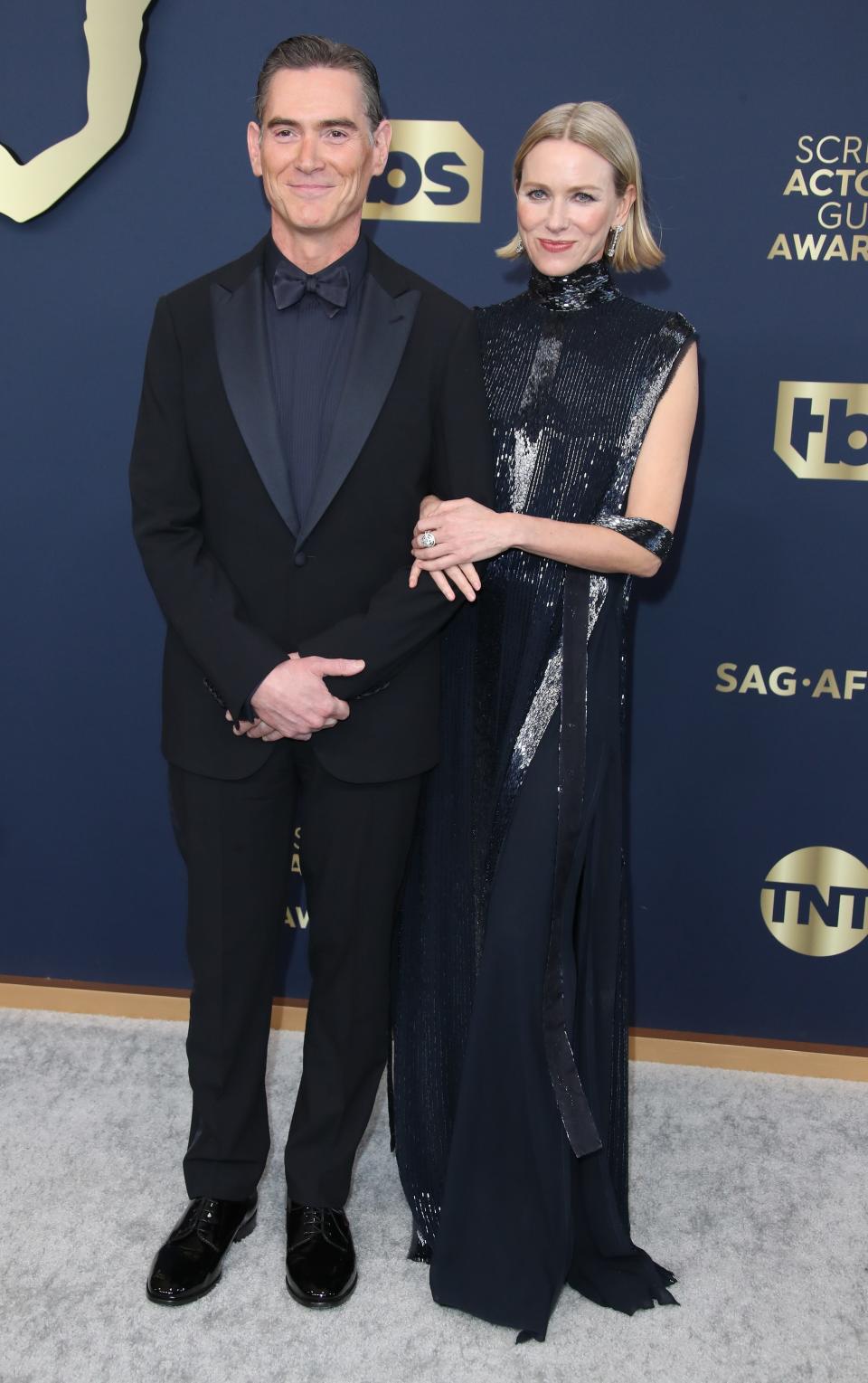 Billy Crudup and Naomi Watts on the carpet for the Screen Actors Guild Awards in 2022.
