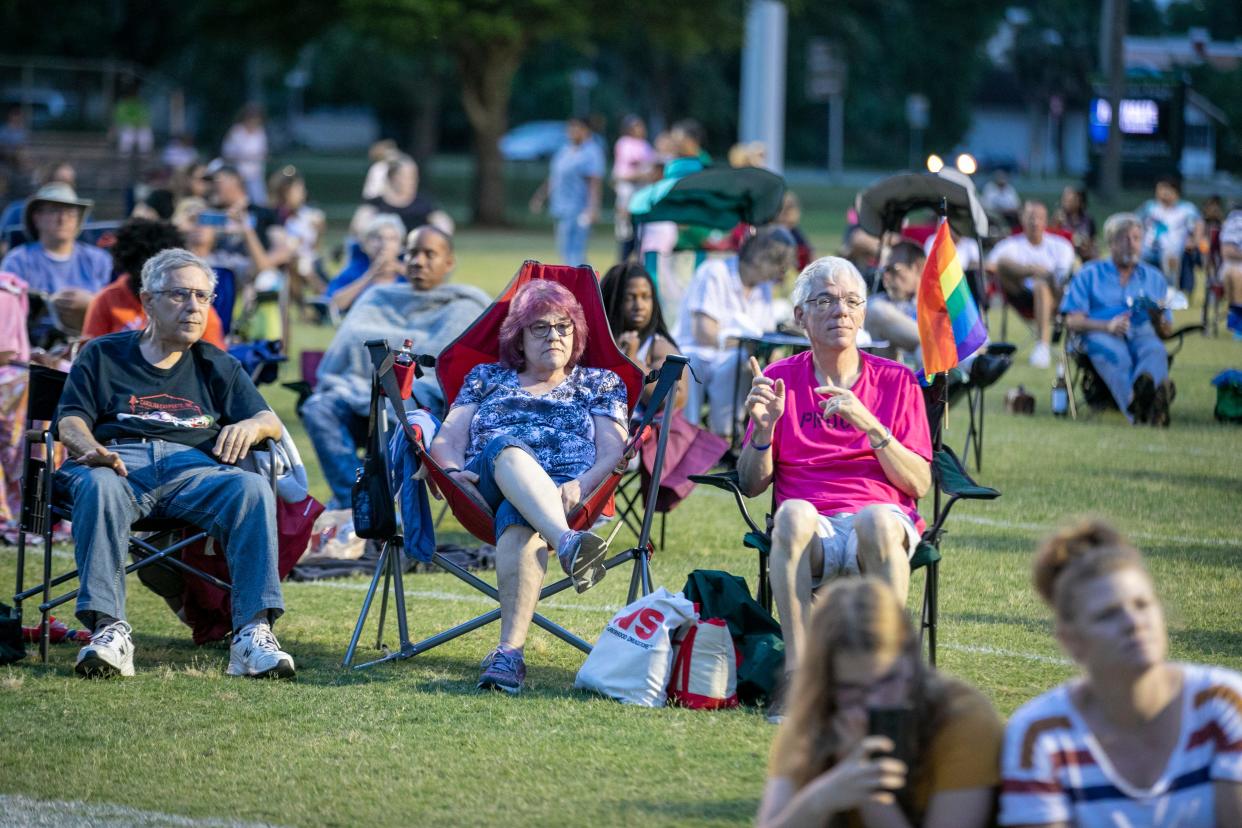 The crowd enjoys live music on May 7 at the Levitt AMP Ocala Music Series.