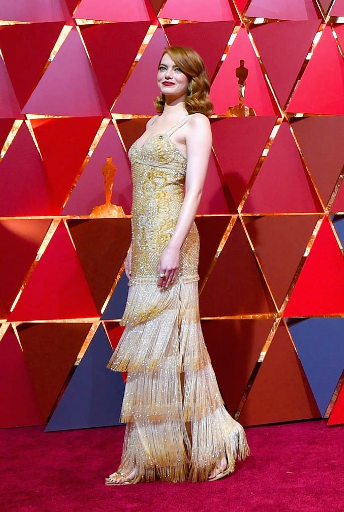 Emma Stone attends the 89th Annual Academy Awards in Hollywood, California on February 26, 2017.