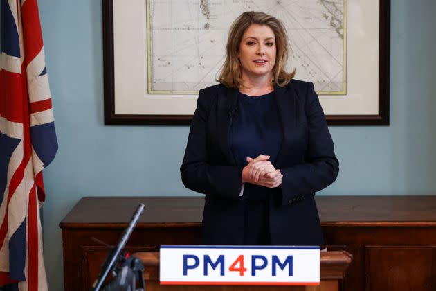 Penny Mordaunt speaks at an event to launch her campaign to be the next Conservative leader and prime minister. (Photo: Henry Nicholls via Reuters)