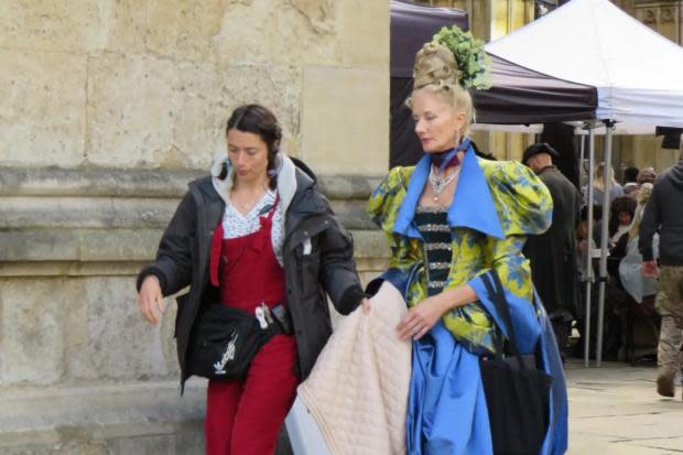 Joely Richardson was spotted at the Bodleian Library. Picture Lucie Johnson <i>(Image: Lucie Johnson)</i>