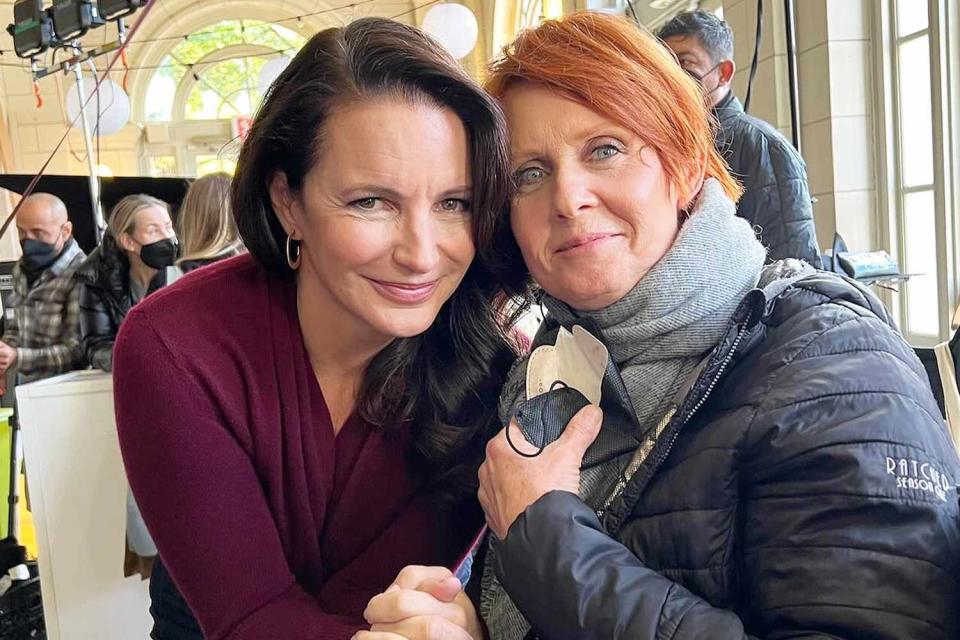 <p>Kristin Davis/Instagram</p> (L) Kristin Davis and Cynthia Nixon