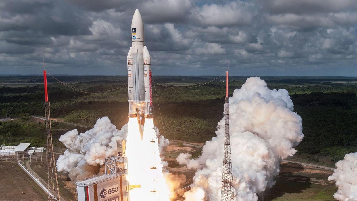 ArianeGroup und die europäische Weltraumagentur Esa prüfen eine gemeinsame unbemannte Mondmission. Foto: S Martin/Arianespace Cnes/Csg/ARIANESPACE/EPA