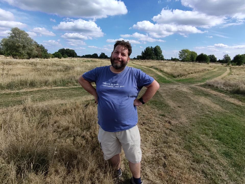 Hover Air X1 Sample images with Adam Juniper in a field