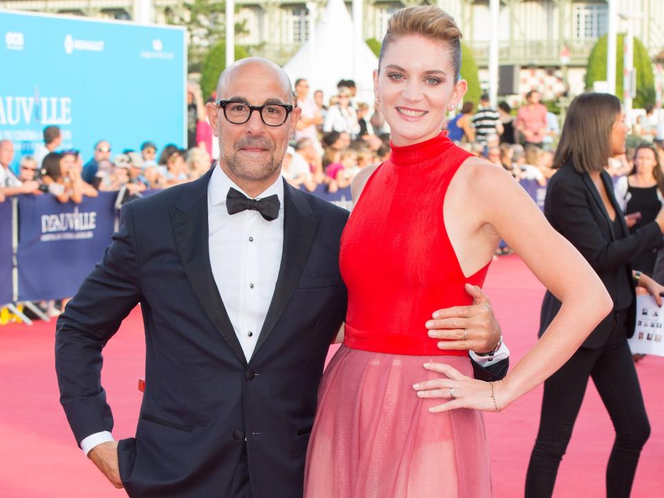 Stanley Tucci and his wife Felicity Blunt attend the "Free State Of Jones" Premiere during the 42nd Deauville American Film Festival on September 3, 2016 in Deauville, France