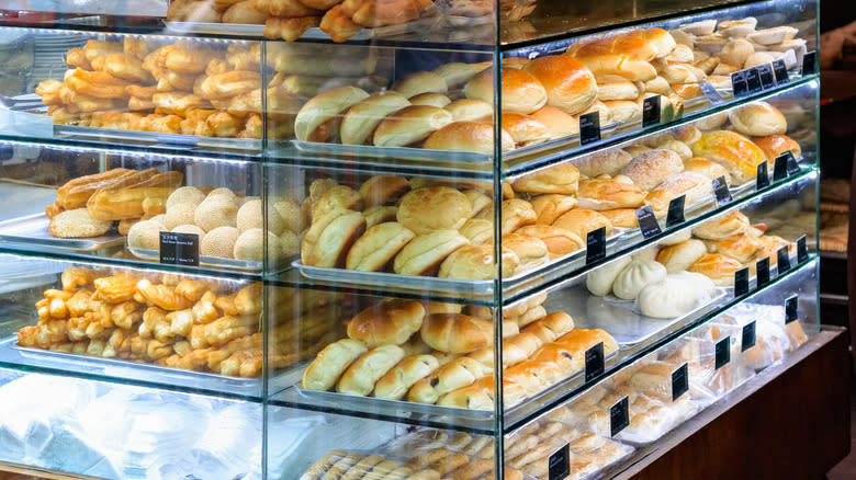 bread in a Chinese bakery