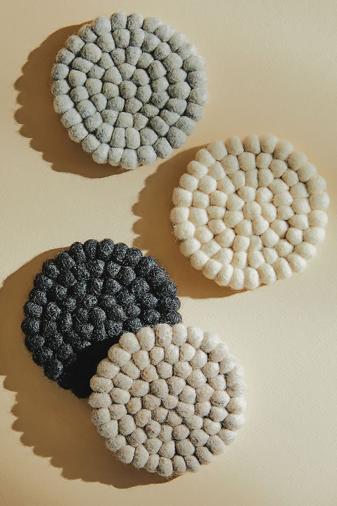 Heartfelt by Anthropologie Felted Wool Coasters, Set of 4 on sale for Black Friday. 