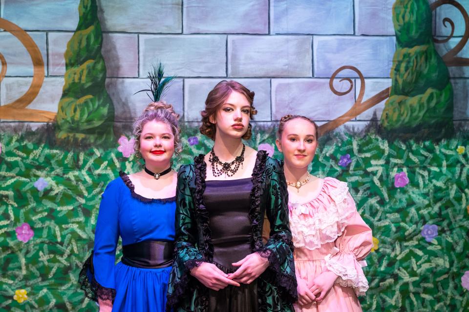 Phoebe Laur, Ashlyn Baum and Mabry Fristoe perform in Amarillo Little Theatre's presentation of Rodgers & Hammerstein's "Cinderella."