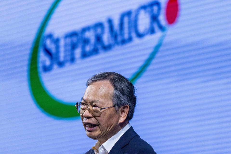 <p>Annabelle Chih / Bloomberg / Getty Images</p> Super Micro Computer CEO Charles Liang at the Computex conference in Taipei, Taiwan, on Wednesday, June 5, 2024.