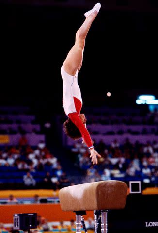 <p>Ken Regan /Disney General Entertainment Content via Getty Images</p> Mary Lou Retton at the 1984 Olympics