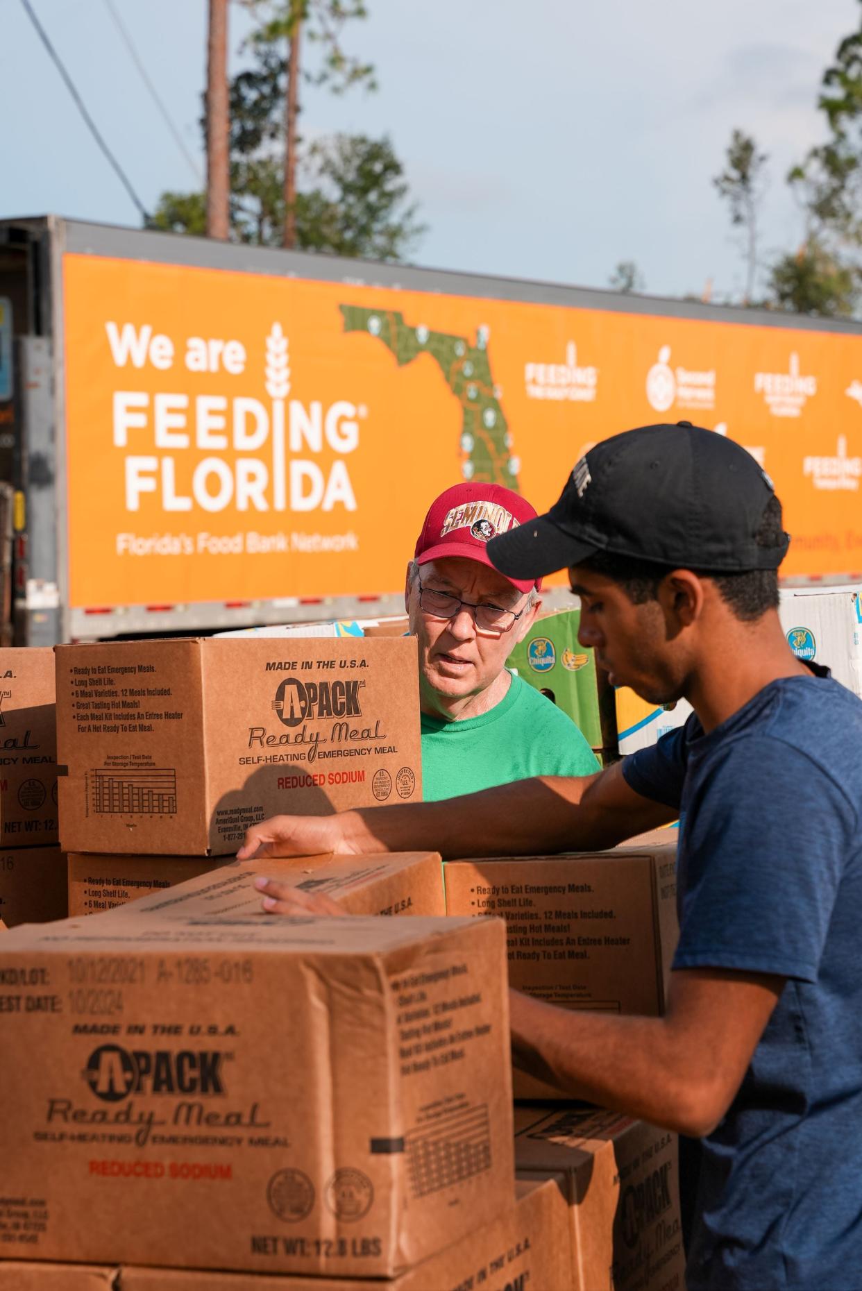 Feeding Florida distributes food in Perry after Hurricane Idalia made landfall Aug. 30, 2023.
