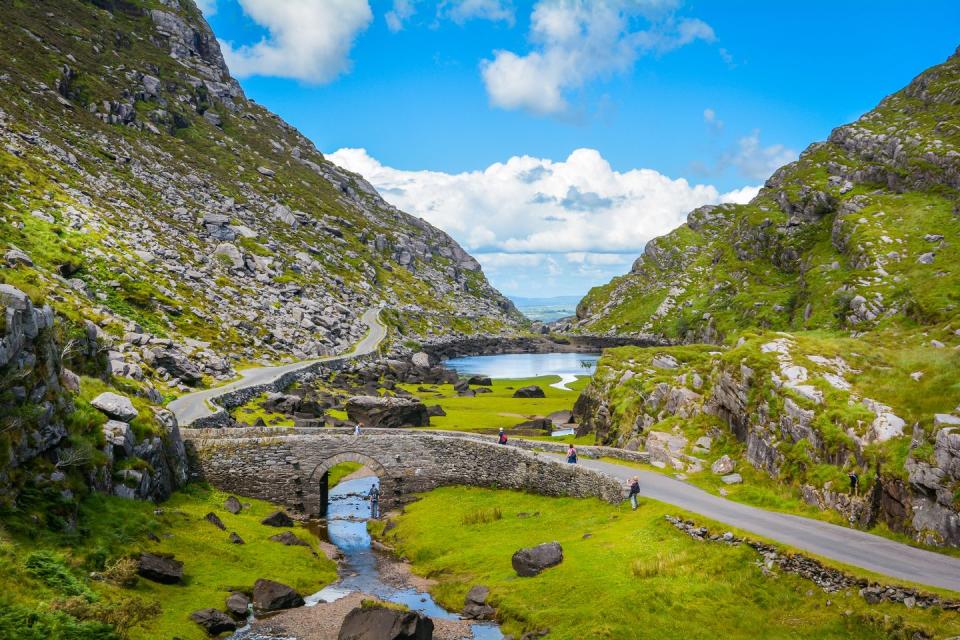 scenic view of gap of dunloe, county kerry, ireland