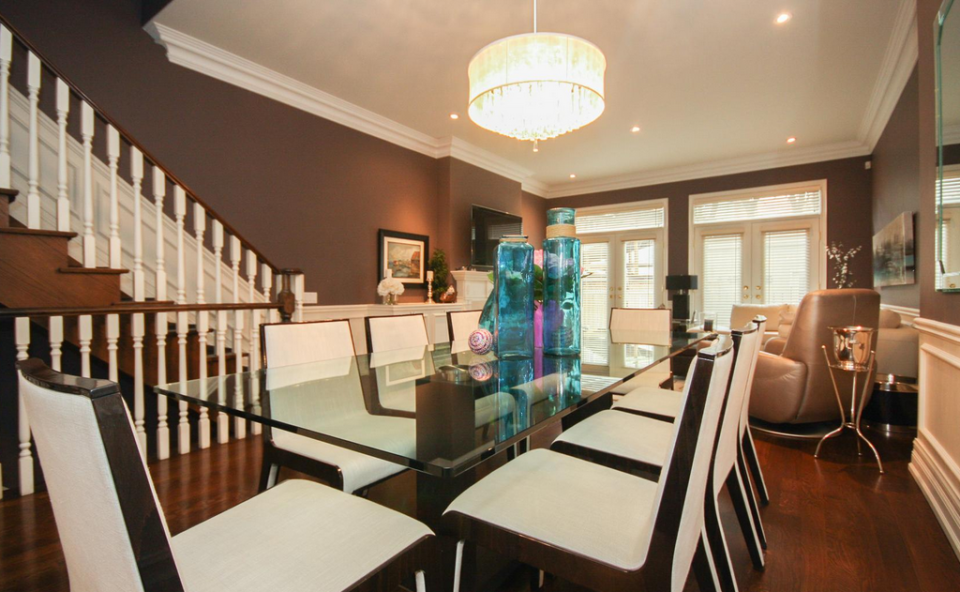 <p>The dining room is open concept, allowing free access from the living area. (Royal LePage/BizzImage) </p>