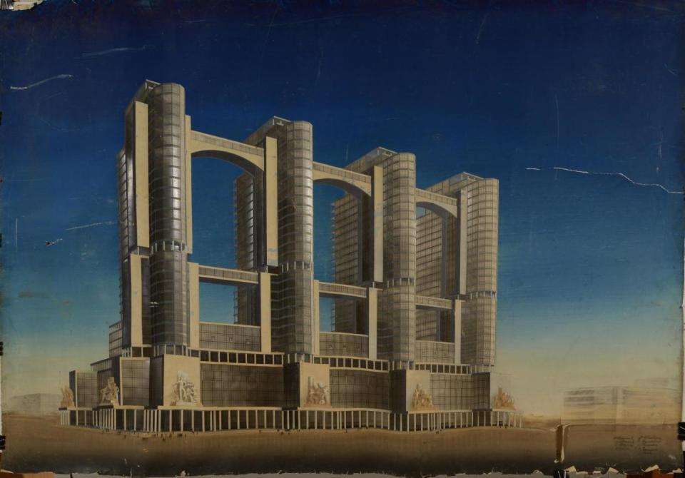 The Narkomtiazhprom, or People's Commissariat of Heavy Industry, was one planned megastructure (Shchusev State Museum of architecture)